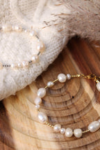 Bracelet IMA Acier Inoxydable Perles d’Eau Douce & Perles Dorées – Fini Or ou Argent - Les Créations De Loly