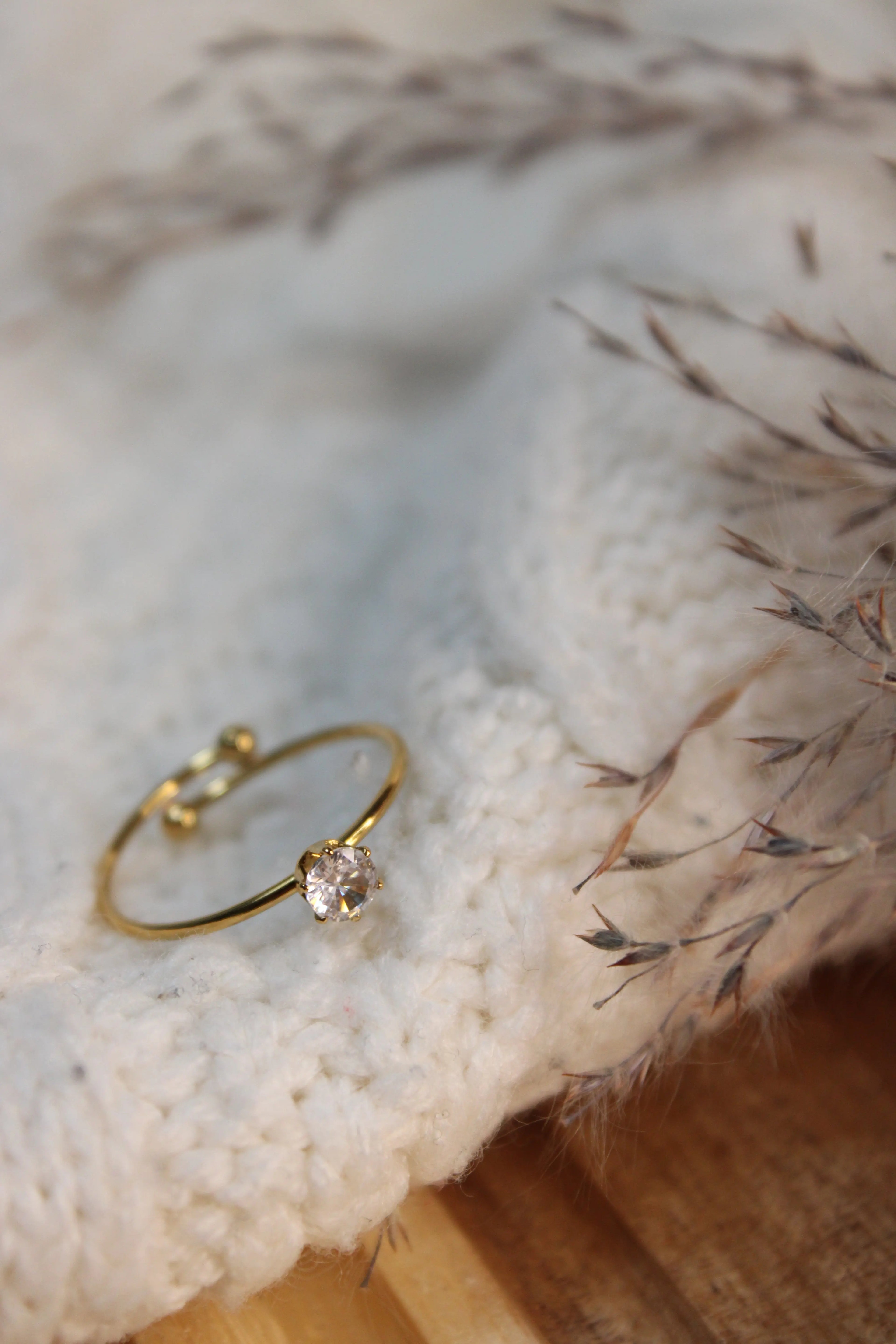 Bague IRIS en Acier Inoxydable Ajustable • Finition Dorée ou Argentée • Bijou Minimaliste Femme - Les Créations De Loly