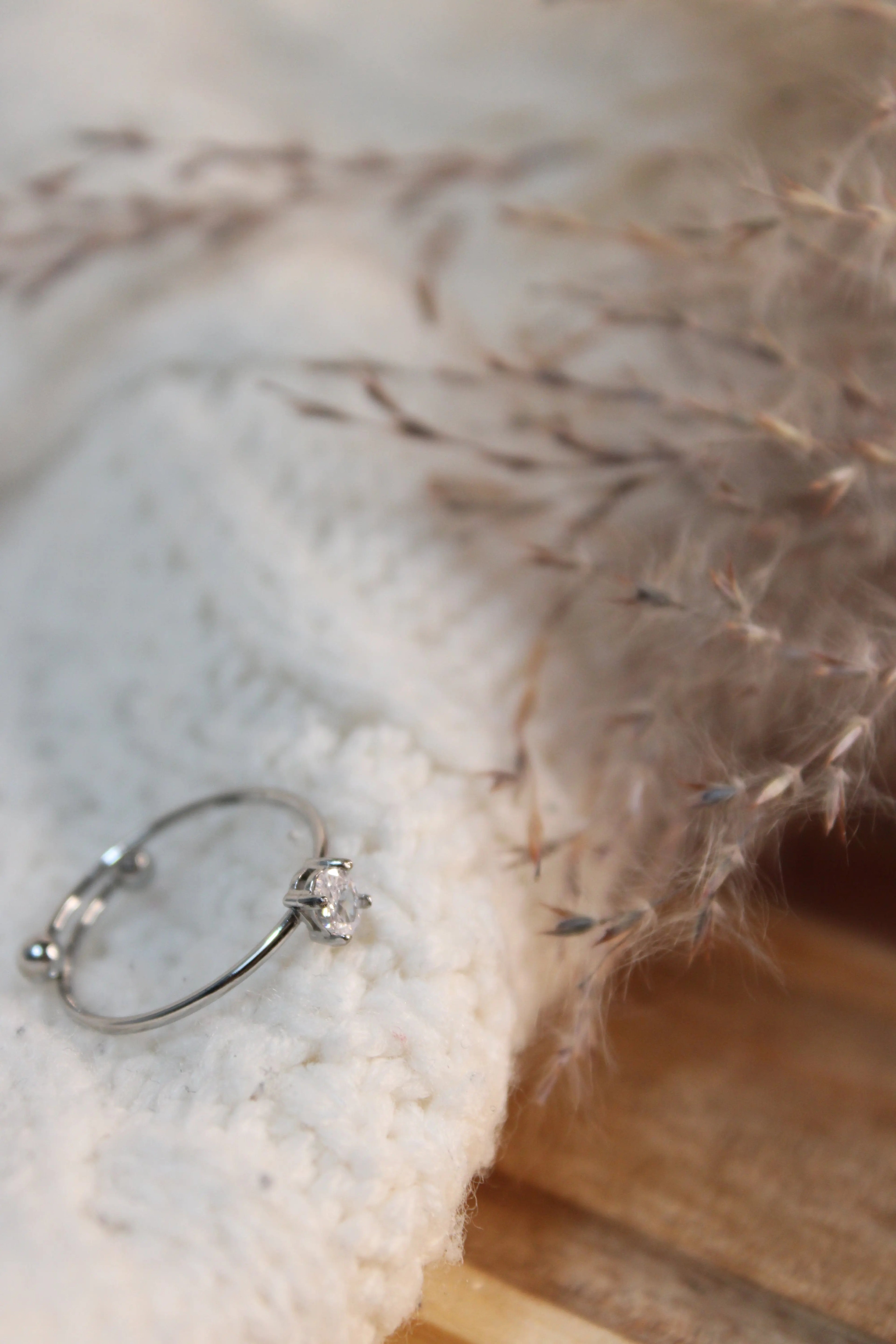 Bague IRIS en Acier Inoxydable Ajustable • Finition Dorée ou Argentée • Bijou Minimaliste Femme - Les Créations De Loly
