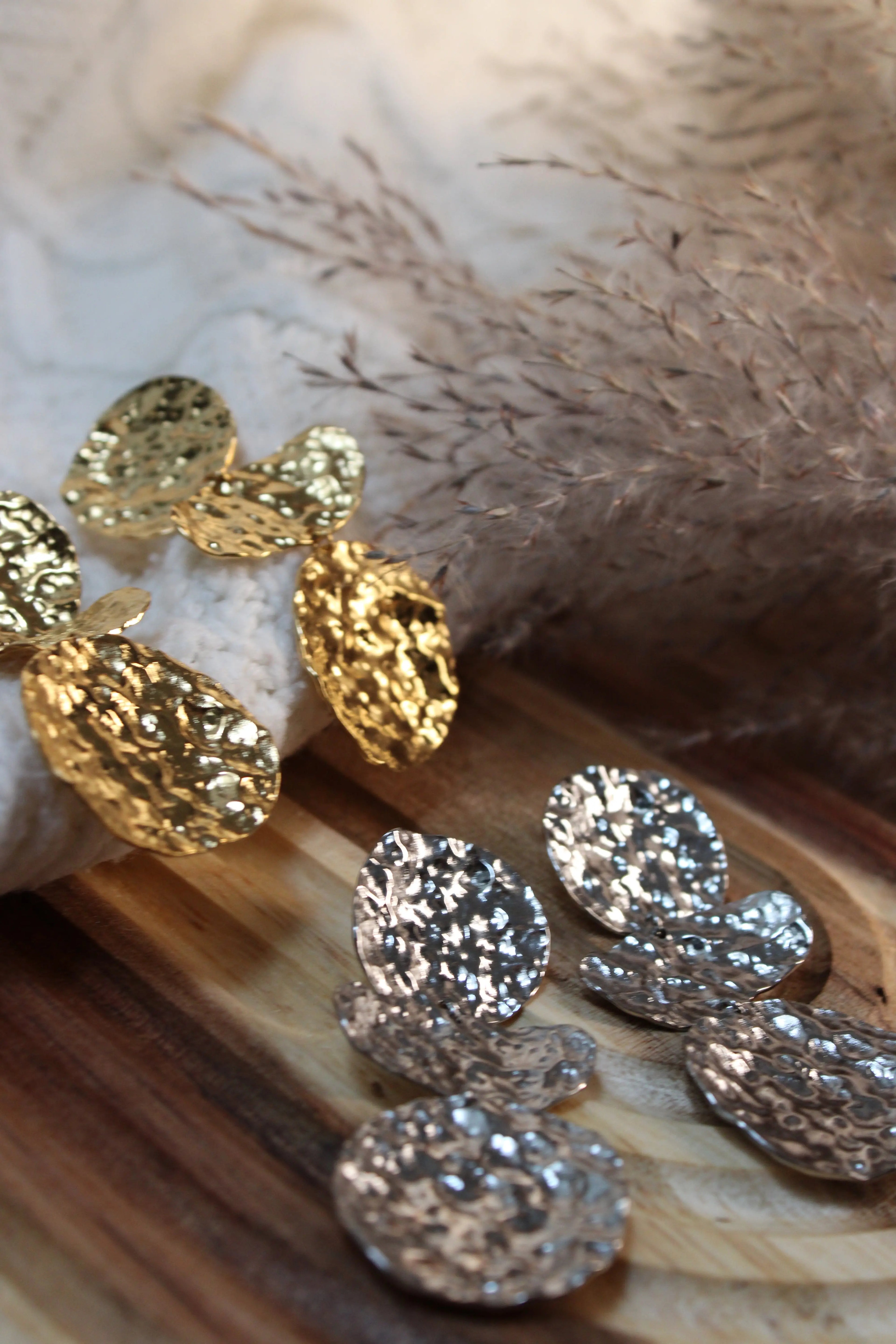 Boucles d’Oreilles BUBBLE en Acier Inoxydable • Fini Or ou Argent • Bijou Minimaliste Femme - Les Créations De Loly
