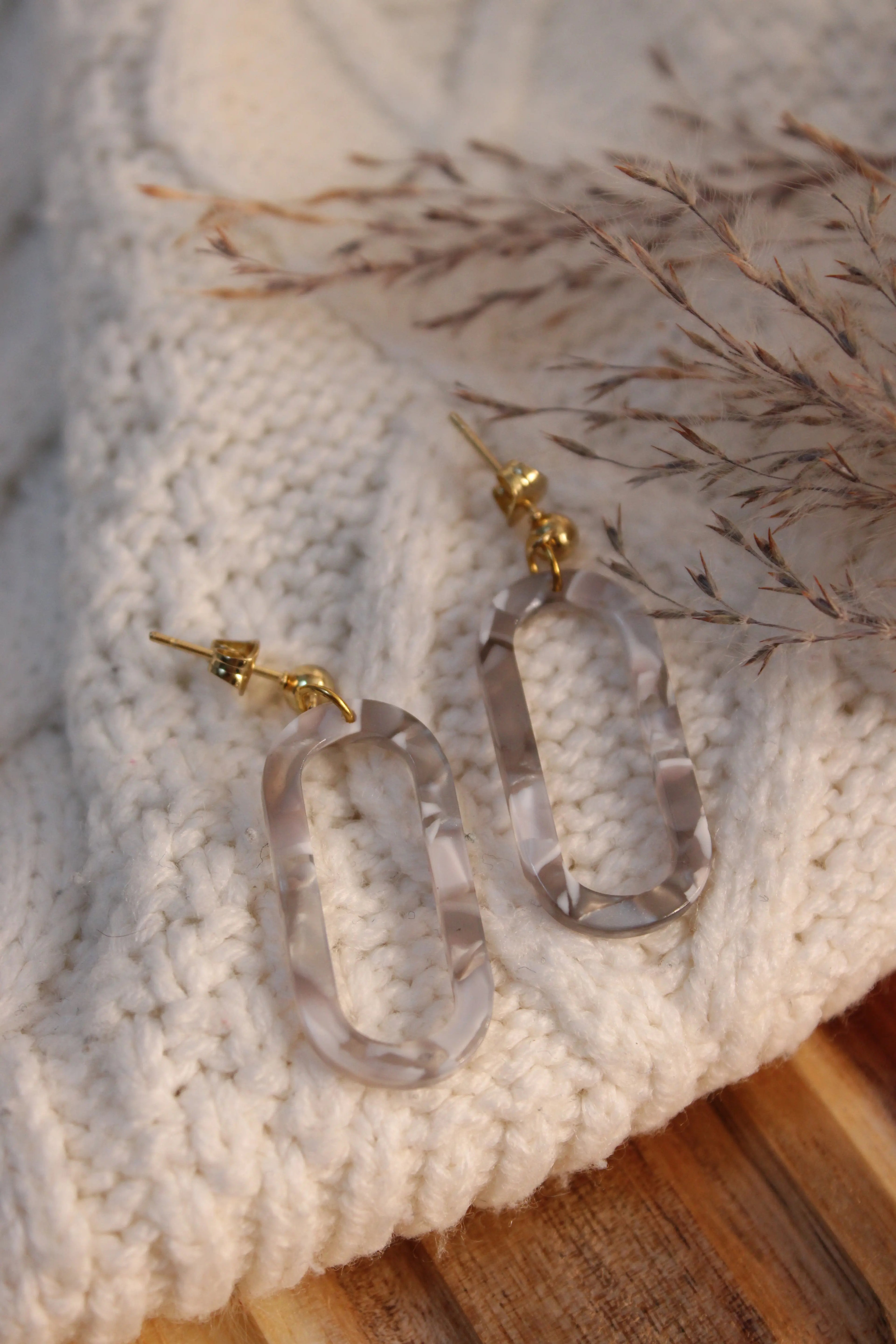 Boucles d’Oreilles WYLA • Acier Inoxydable • Design Moderne & Durable • Finition Or - Les Créations De Loly