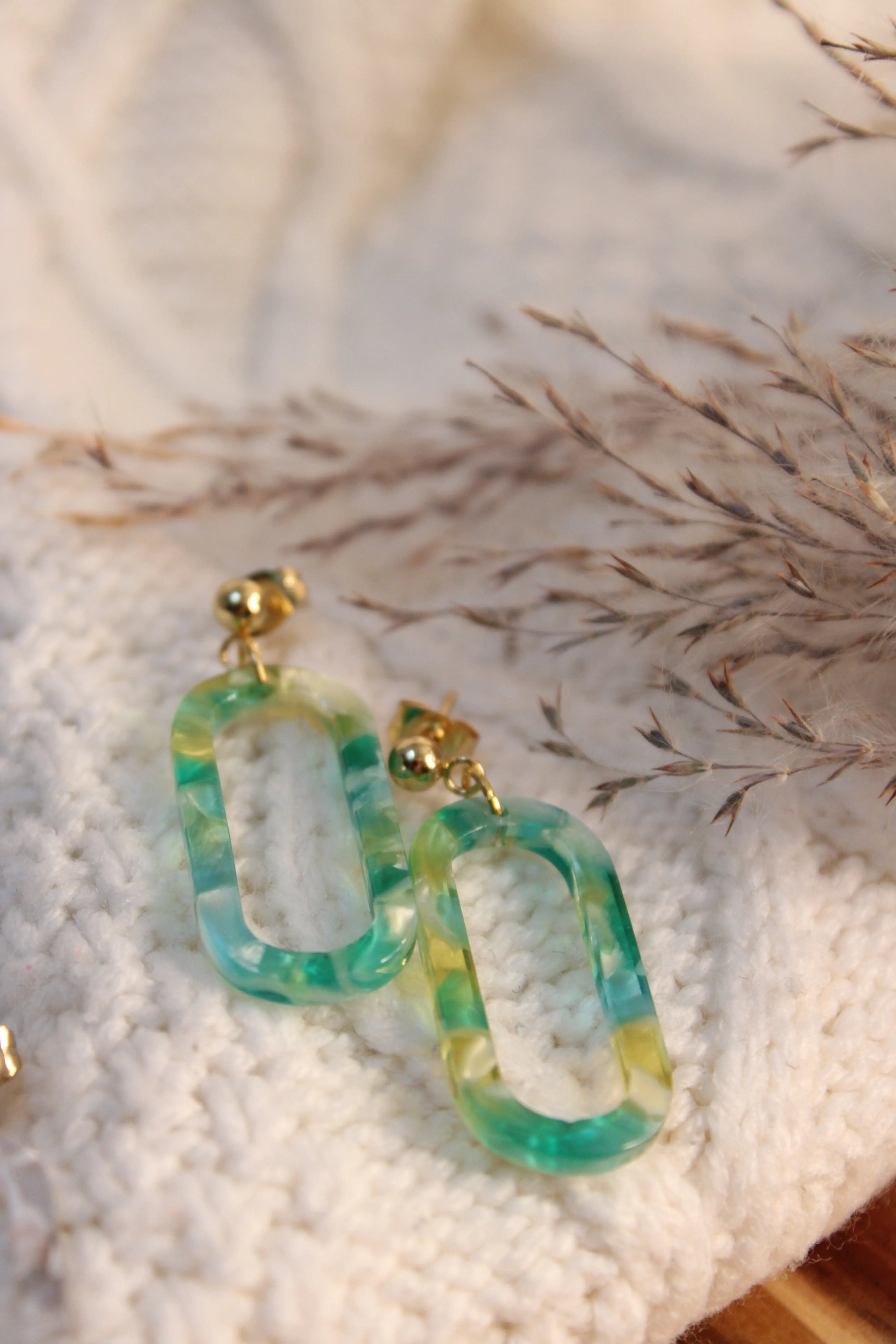 Boucles d’Oreilles WYLA • Acier Inoxydable • Design Moderne & Durable • Finition Or - Les Créations De Loly