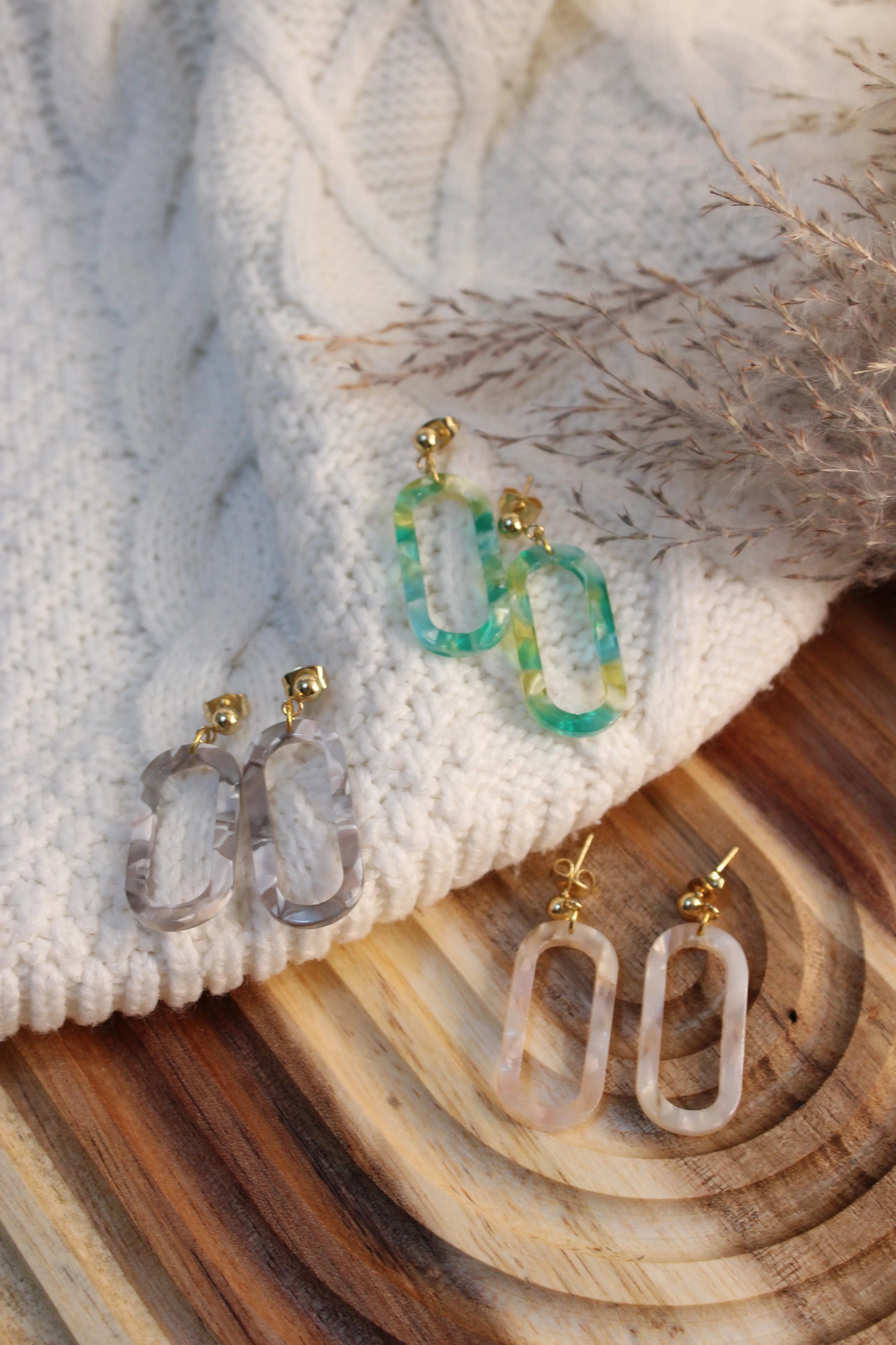 Boucles d’Oreilles WYLA • Acier Inoxydable • Design Moderne & Durable • Finition Or - Les Créations De Loly