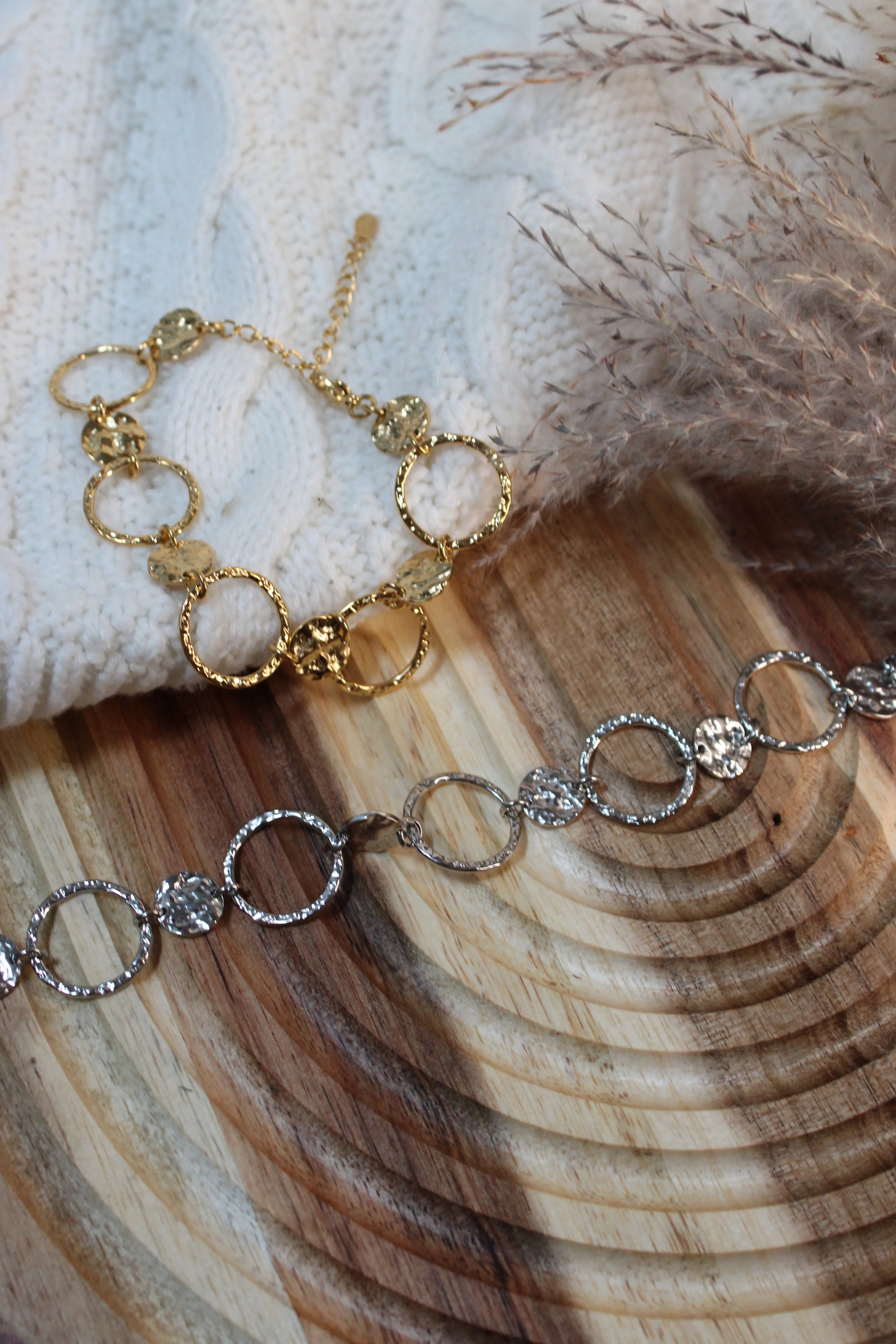 Bracelet Bubble en Acier Inoxydable • Finition Dorée ou Argentée • Bijou Minimaliste Femme - Les Créations De Loly