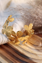 Florya • Bracelet Jonc Doré à Motifs Floraux • Bijou Femme Tendance - Les Créations De Loly