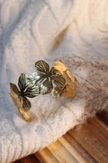 Florya • Bracelet Jonc Doré à Motifs Floraux • Bijou Femme Tendance - Les Créations De Loly